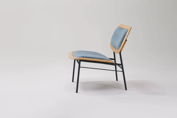 VINTAGE - Fabric easy chair with leather details by Casa Covre - view 3